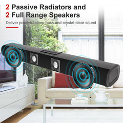 Surround Bluetooth 5.0 Soundbar Bass 50W 3D Wired Computer Stereo Sound Bar HDMI TV Home Theater System Speaker