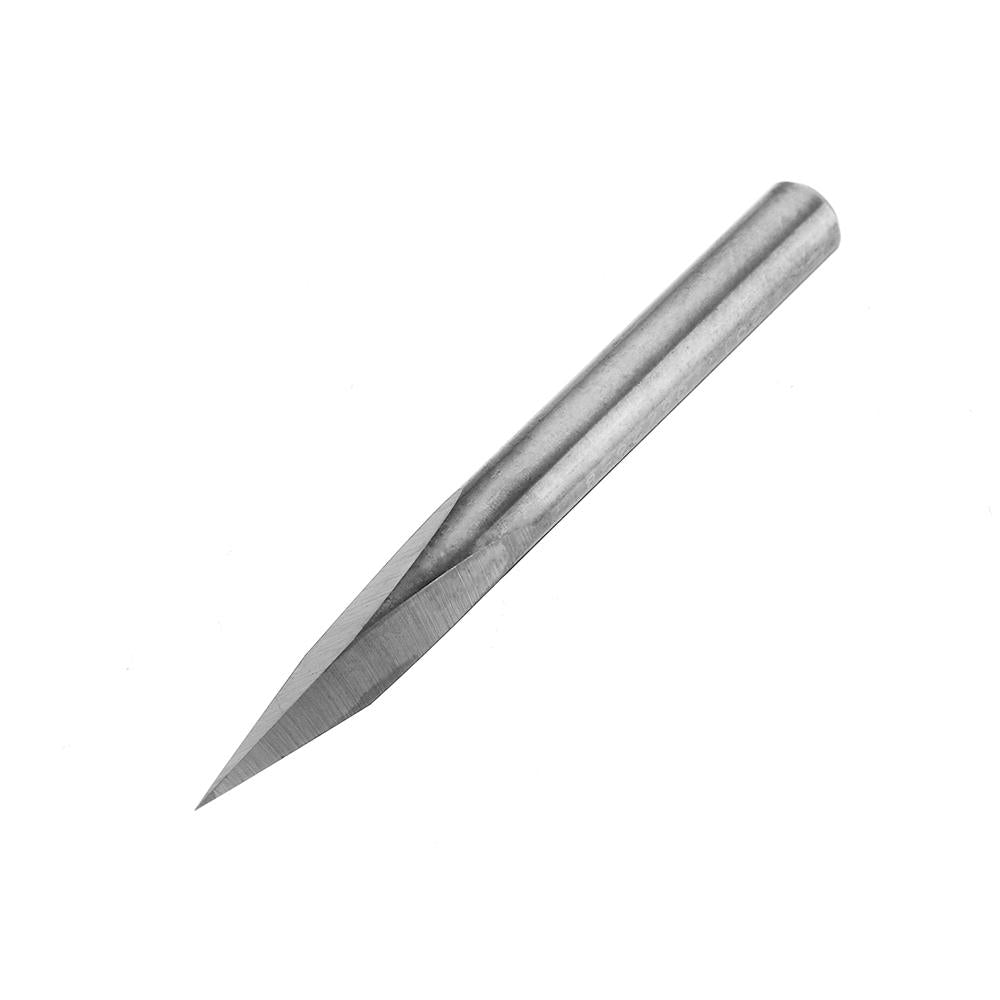 5pcs 4mm Shank 0.1mm Tip 15/20/30/45/60 Degree Tungsten Steel Engraving Bit CNC Tool