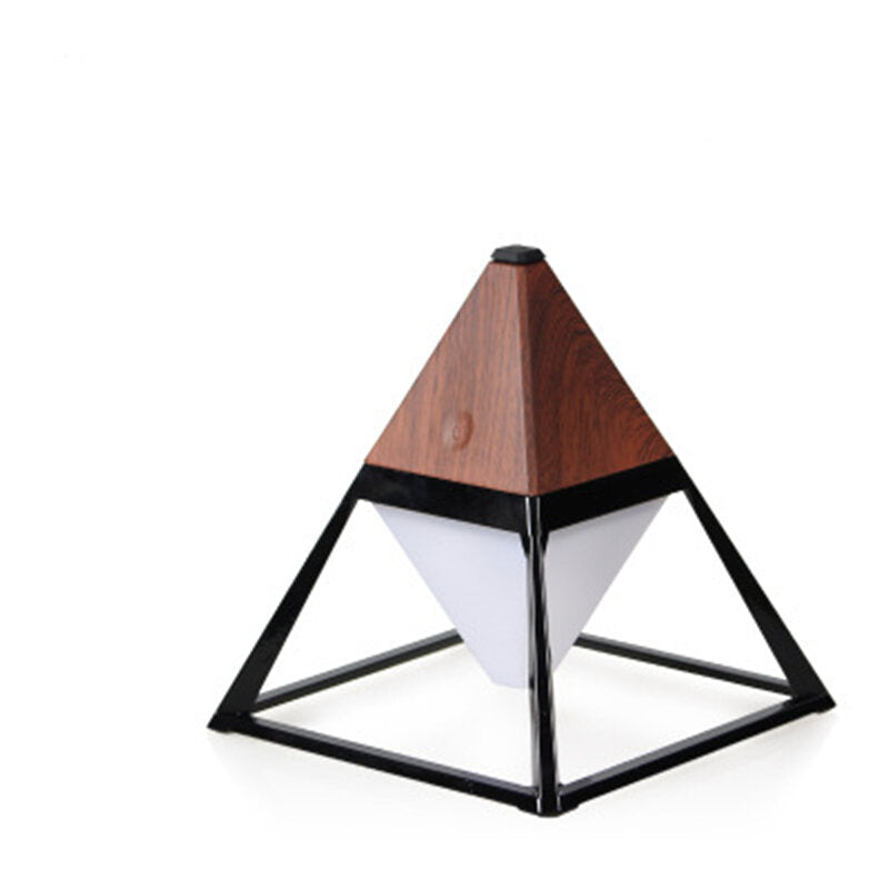 Diffuser LED Night Light USB Interface Charging Wall Lamp Art Pyramid Shape 2200mAh Battery Life