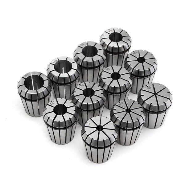 11pcs Spring Collets Set With Collet Chuck Holder For CNC Milling Lathe Tool