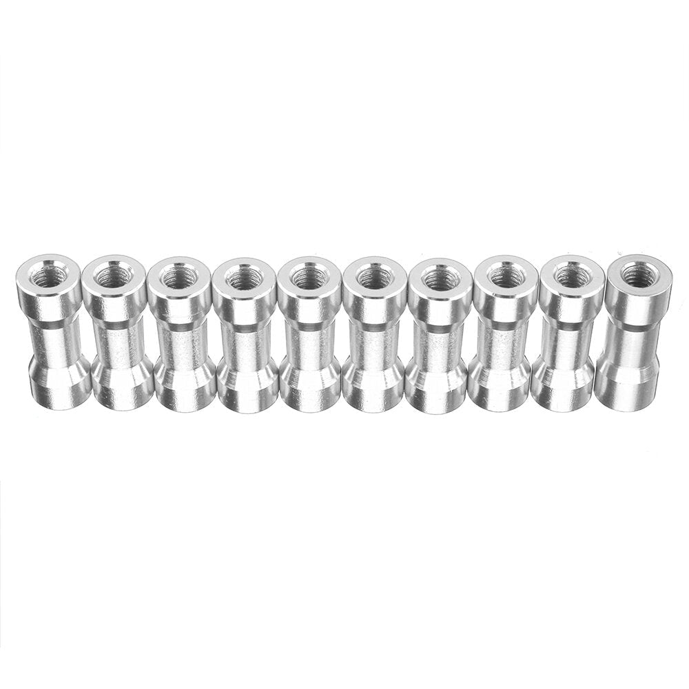 M3AS10 10Pcs M3 10mm Aluminum Alloy Standoff Spacer Round Column MultiColor Smooth Surface