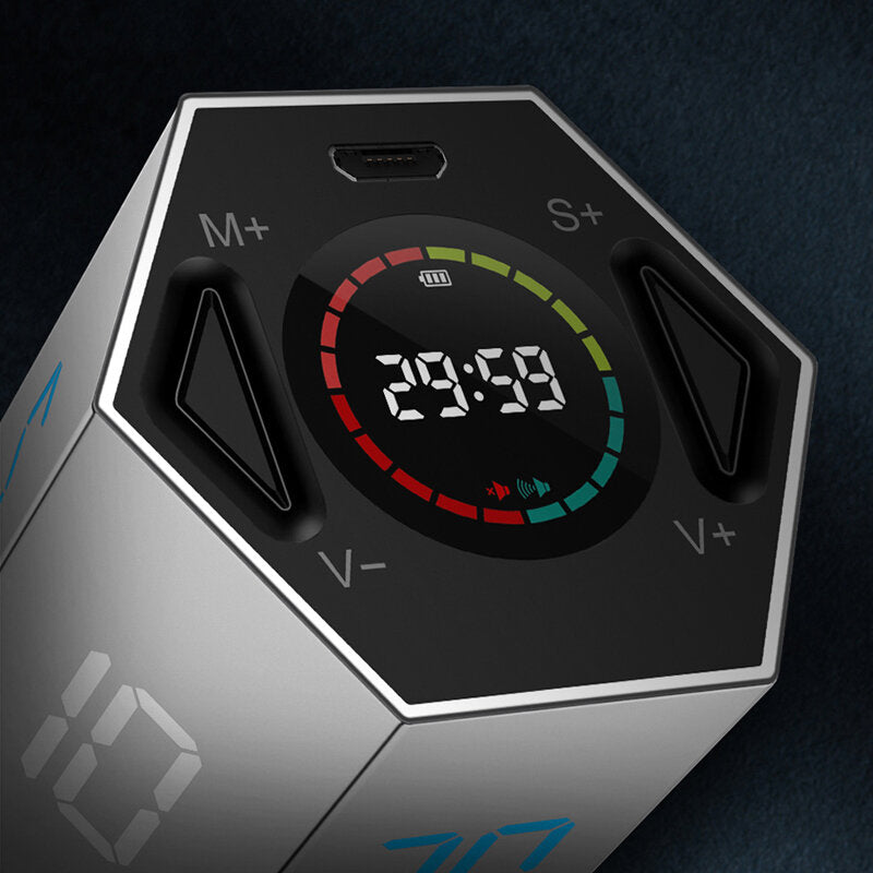 Smart Timer 6 Modes LCD Digital Stopwatch Multifuction Magnetic Electronic Countdown Study Fitness Cooking