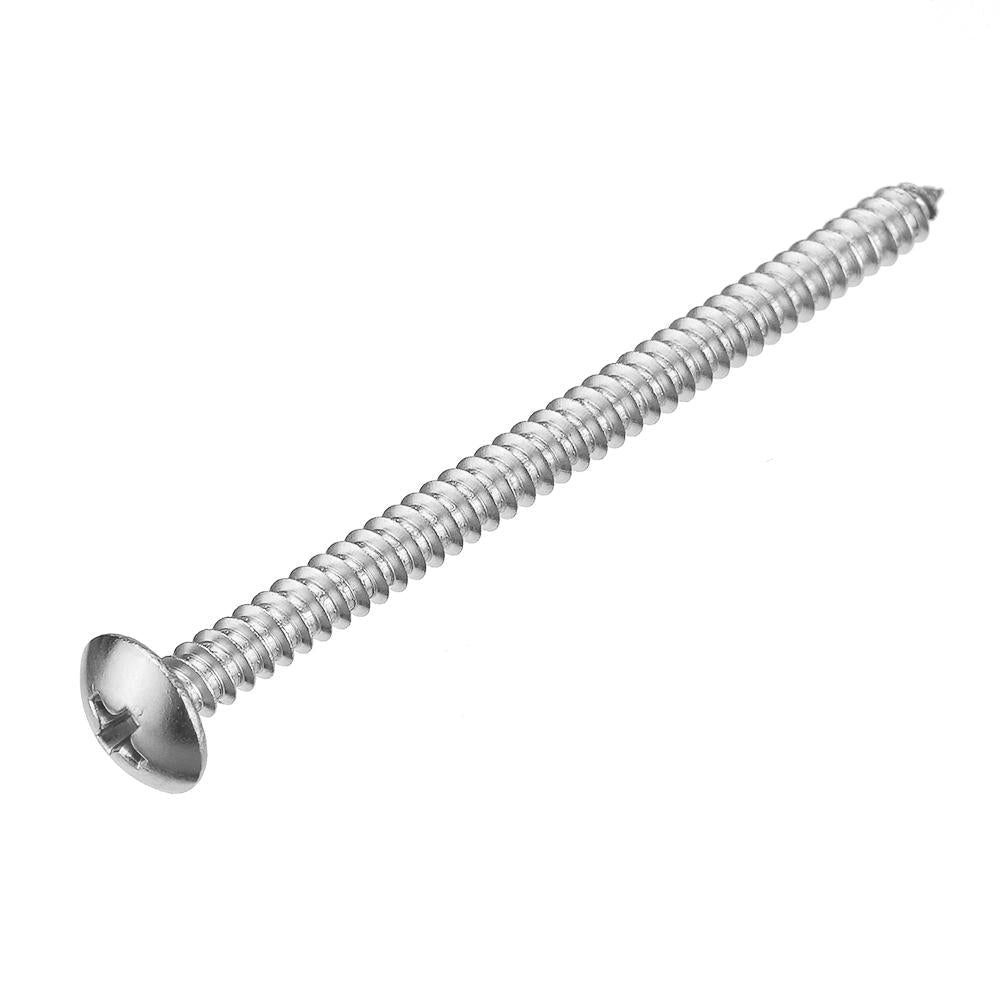 80Pcs Stainless Steel Round Head Phillips Self Tapping Screw Expansion Tube Wall Plug Anchor Kit