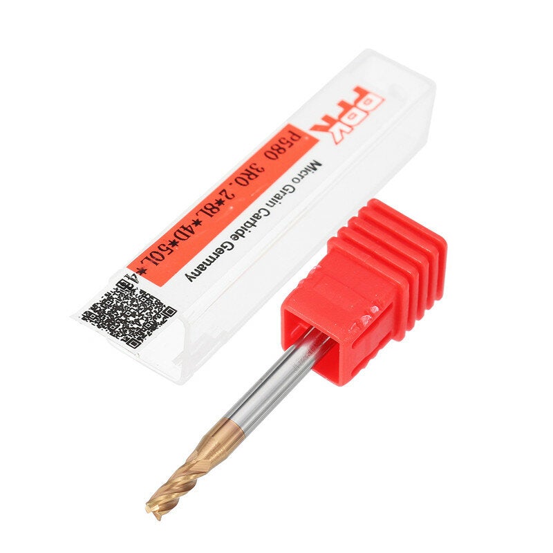 HRC58 Round Nose 4 Flutes End Mill Cutter 2R0.2-6R0.5 AlTiN Coating CNC End Mill Cutter
