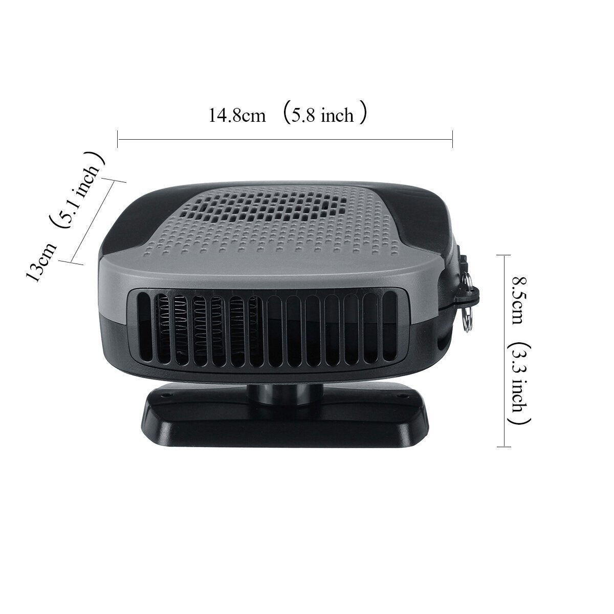 12V Portable Car Electric Heater Heating Fan Defogger Defroster Demister 360Universal Rotating Base