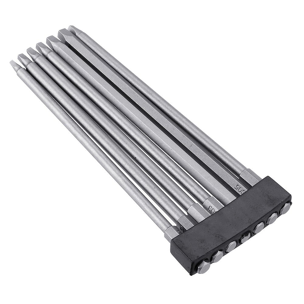 7pcs 150mm Square Screwdriver Bits 1/4 Inch Hex Shank Screwdriver Bit
