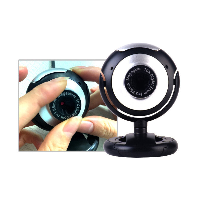 480P 30W pixel HD Free Drive 360 Rotation USB Webcam Manual Focus Conference Live Computer Camera Built-in Noise Reduction Microphone for PC Laptop