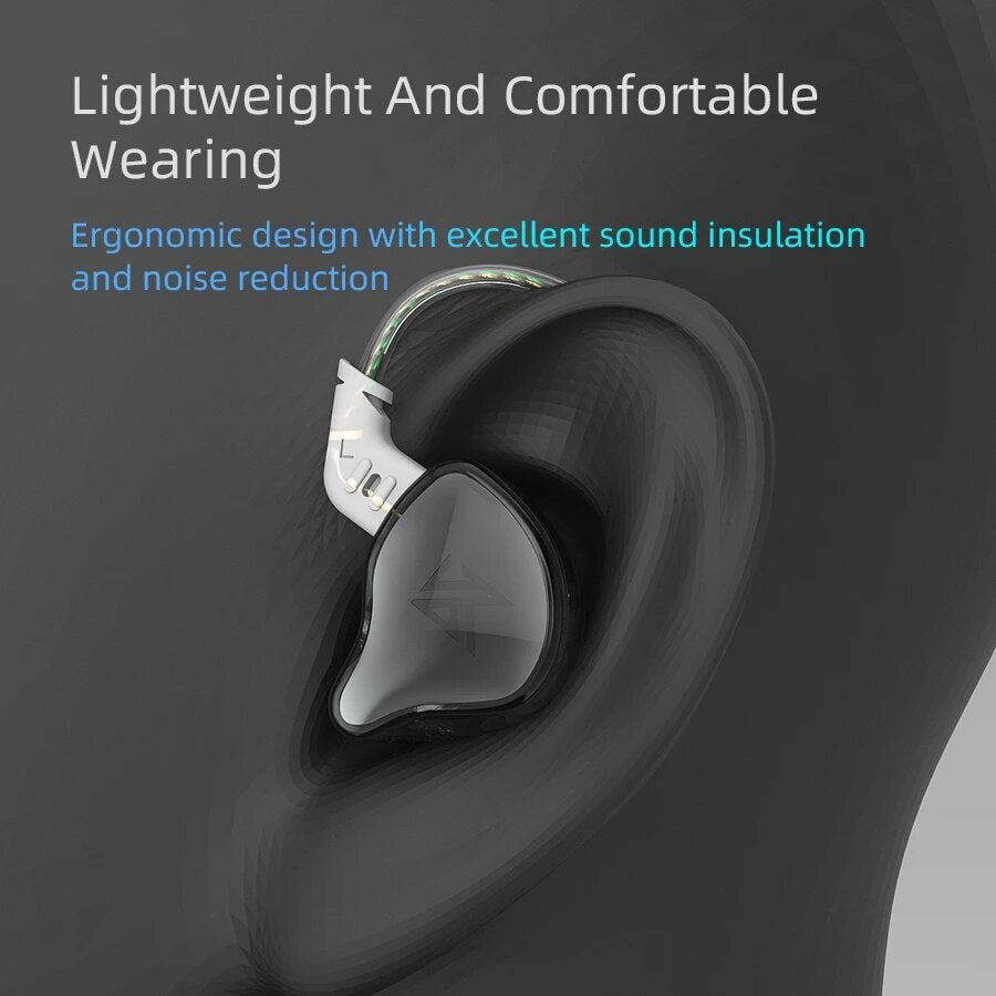 Dynamic In-Ear Earphones Monitor Hi-Fi Bass 3.5mm Wired Earphone Sport Music Headphones with Detachable Cable