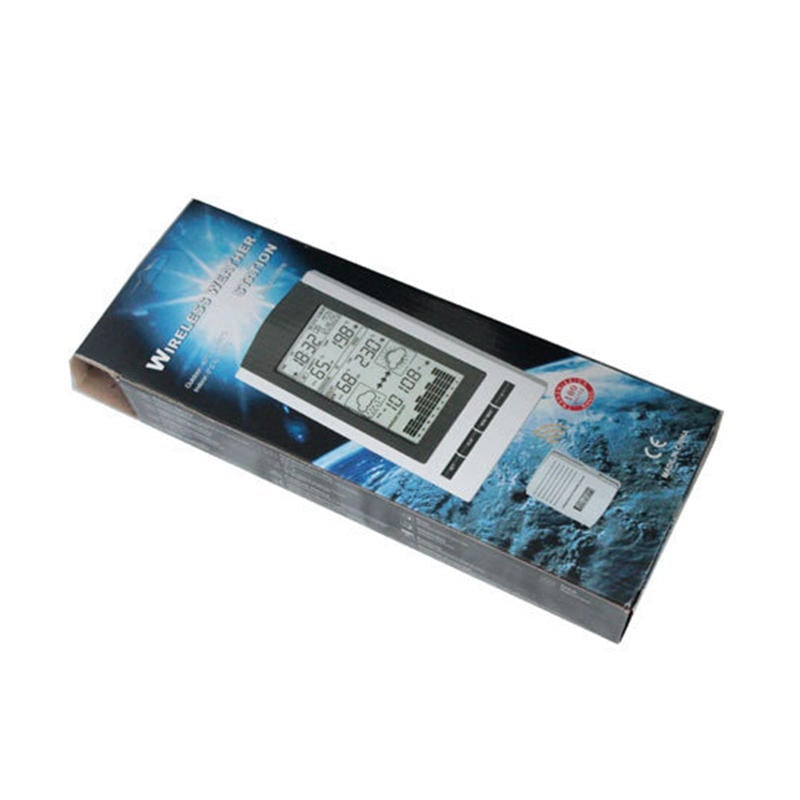 Wireless Weather Station with Outdoor Temperature Humidity Sensor LCD Display Barometer