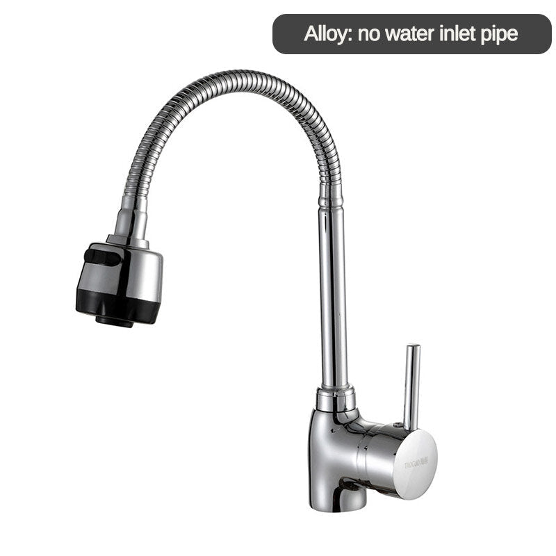 Kitchen Bathroom Single Hole Hot And Cold Universal Faucet