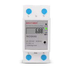 230V Smart WiFi Single-phase Energy Meter Mobile Phone App Home Multi-function Rail Meter