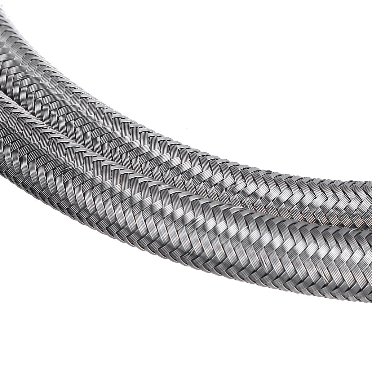 10FT 304.8cm Fuel Hose Oil Gas Line PTFE Stainless Steel Braided