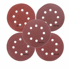 50Pcs 8 Holes Abrasive Sand Discs Sanding Paper 40 60 80 120 240 Grit Sand Paper