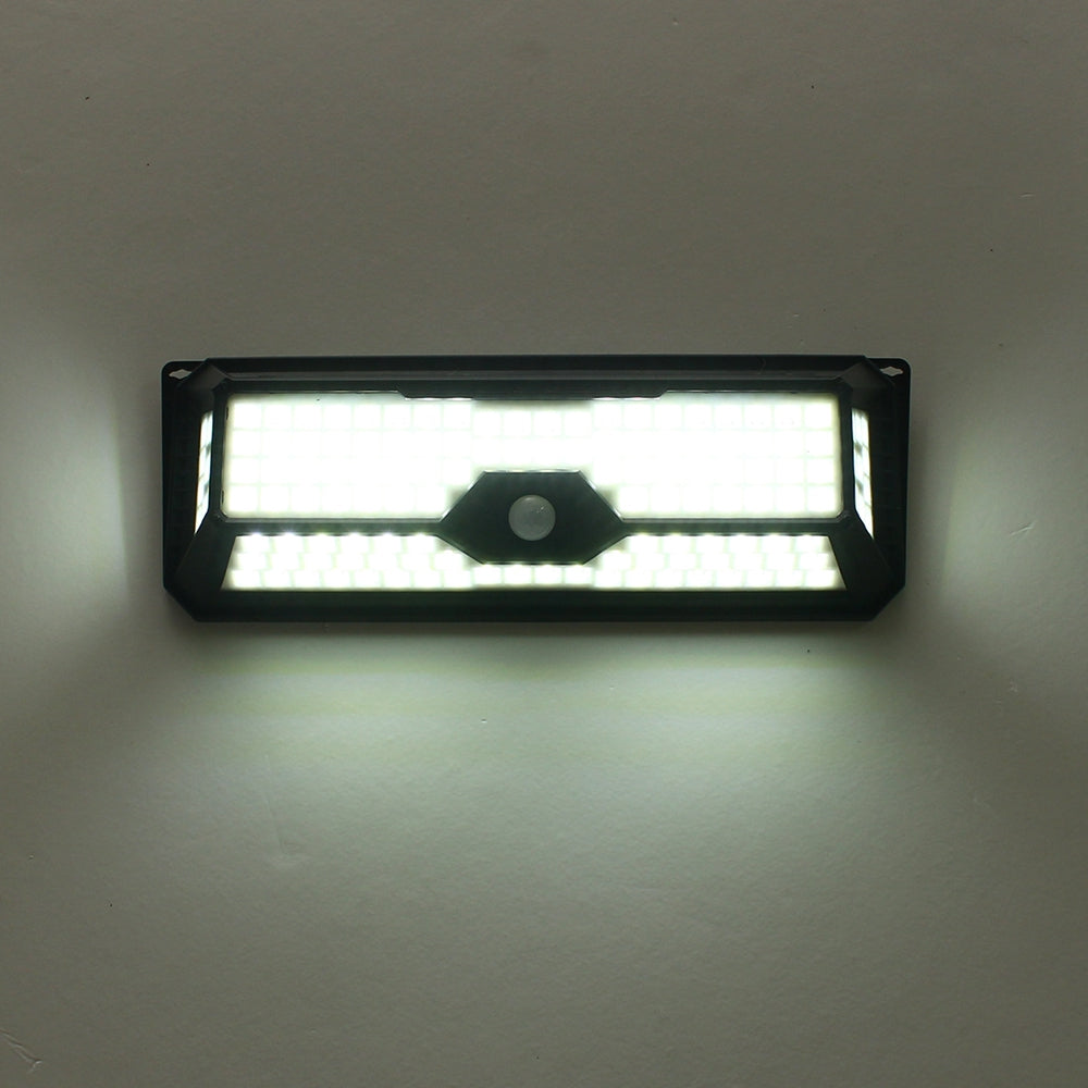 Waterproof 136 LED Solar Light PIR Motion Sensor Wall Lamp 3 Modes Dimmable Outdoor Garden Lamp 