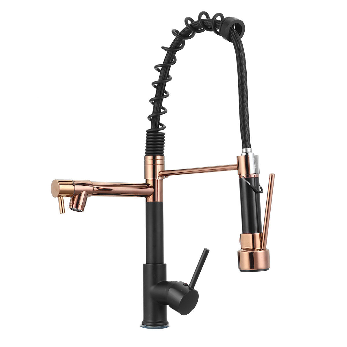 Modern Kitchen Sink Faucet Pull Out Spring Sprayer Tap Two Water Outlet Hot And Cold Mixed