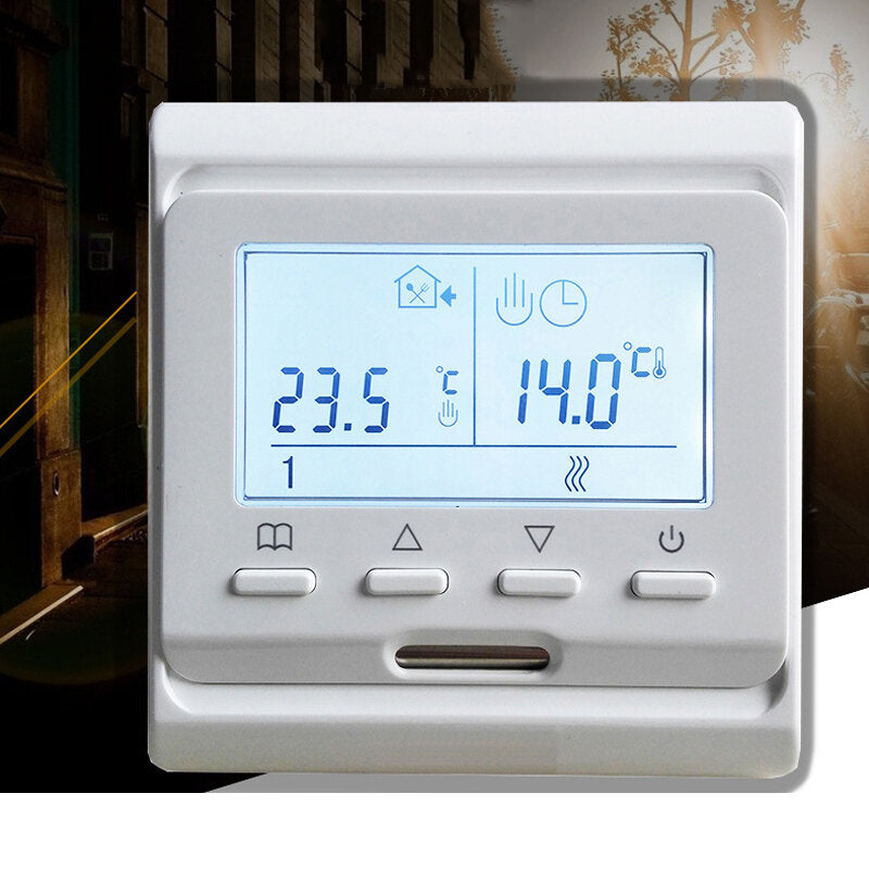 LCD Programmable Smart Thermostat Digital Display Temperature Controller for Electric Floor Heating Room Air