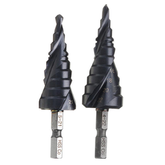 HRC89 M35 Cobalt Step Drill Bit 4-22mm/5-21mm TiAlN Coated Step Drill 1/4 Inch Hex Shank