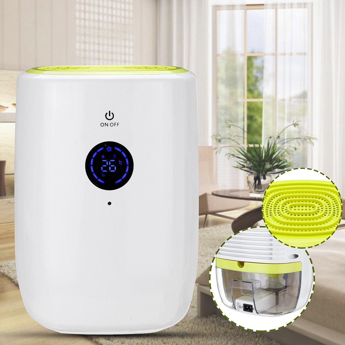 Portable Air Dehumidifier Air Dryer 800ML Tank Capacity Home Dampproof
