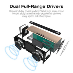 Portable Wireless Bluetooth Speaker Deep Bass Dual Full-Range Drivers 1800mAh Battery Life Subwoofer Speaker
