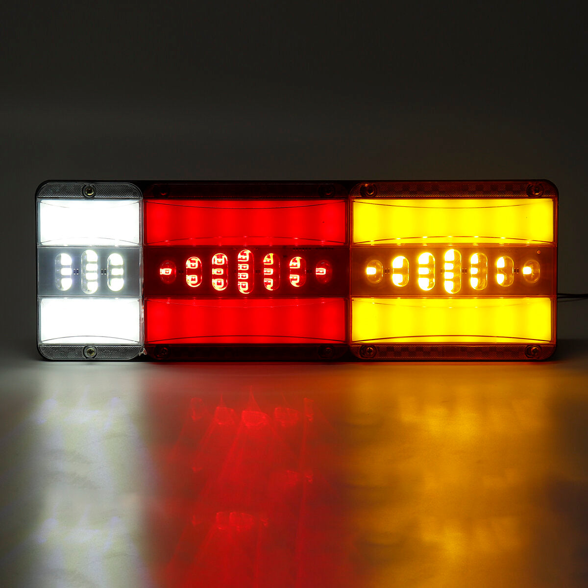2x 24V Truck Trailer Rear Flowing Taillight Waterproof Brake Turn Signal Lamp Tail Light