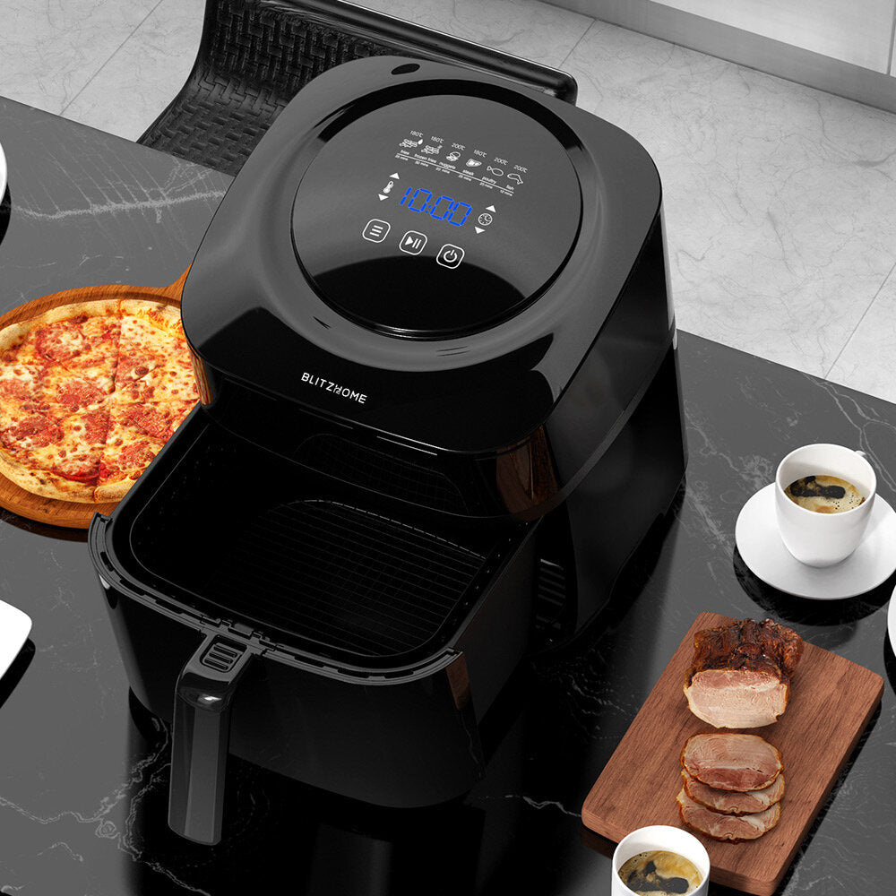 Smart Air Fryer with APP Control, 6L Large Capacity, Air Fryer Recipes, Temperature Control, Removable Basket
