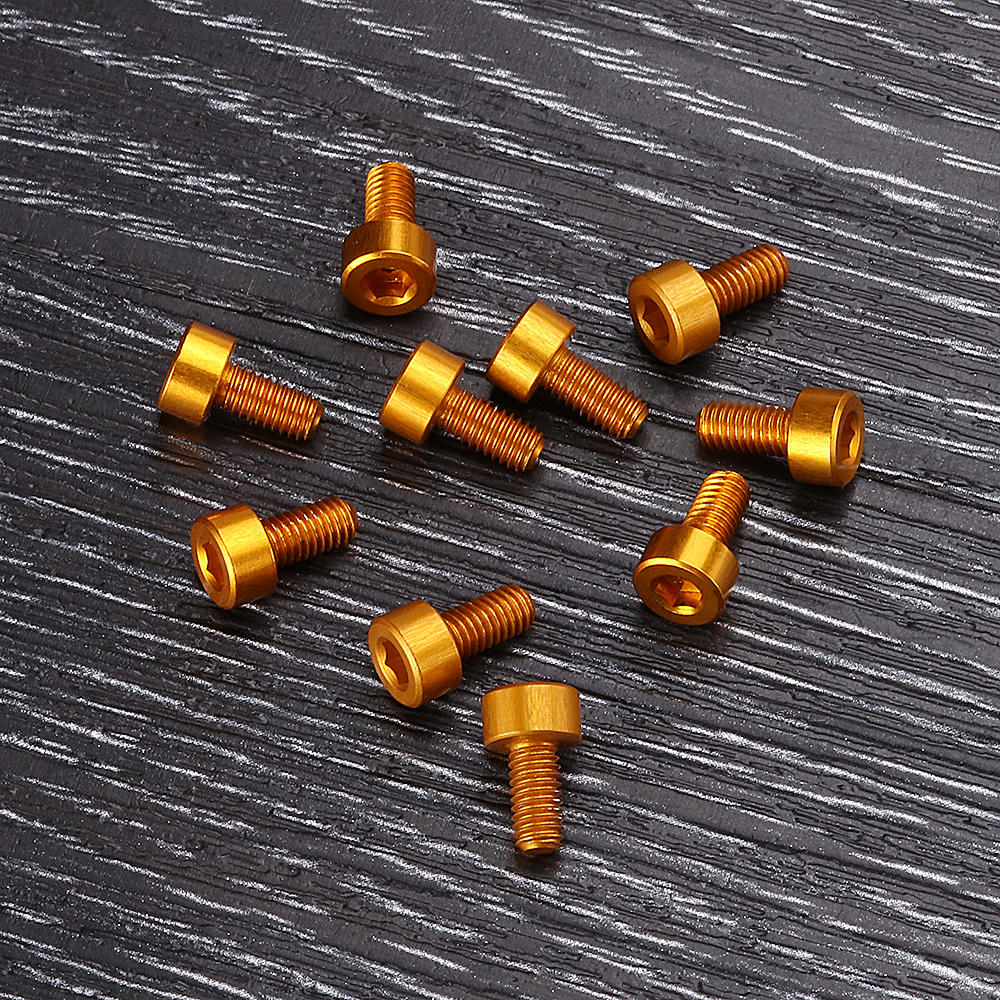 10Pcs M36mm Hex Socket Screw M3 Cap Head Bolt 7075 Aluminum Alloy Multicolor