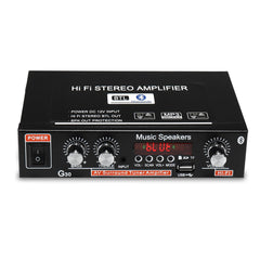 2CH LCD Display Hi-Fi Audio Stereo Power Amplifier Bluetooth FM Radio Car Home Remote Control