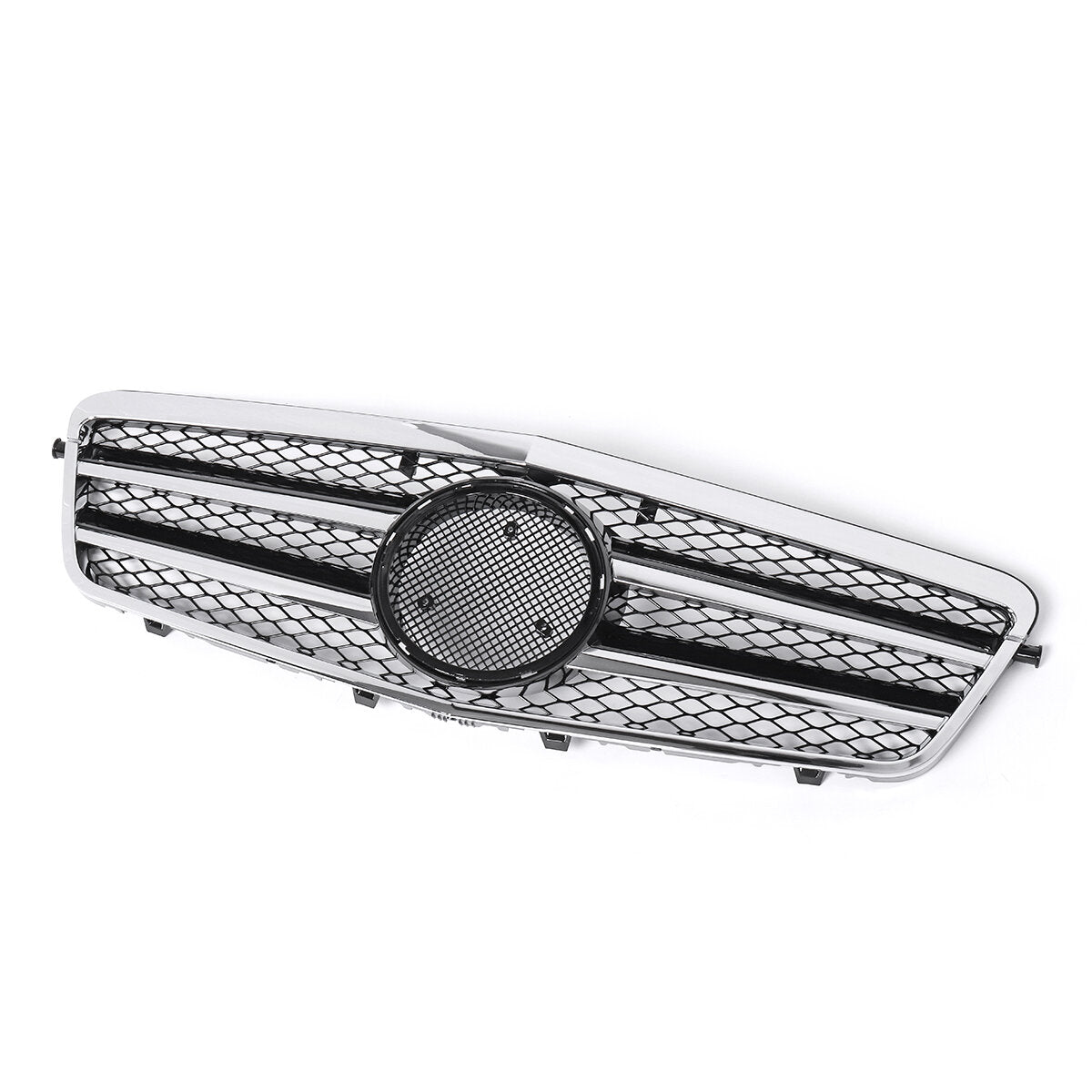 Chrome Silver AMG Style Front Grill Grille For Mercedes Benz