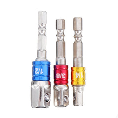 8pcs 290mm Flexible Shaft Bit Screwdriver Drill Bit Holder and Extension Bar Impact Socket Square Hex Shank Socket Adapter Drill Bit