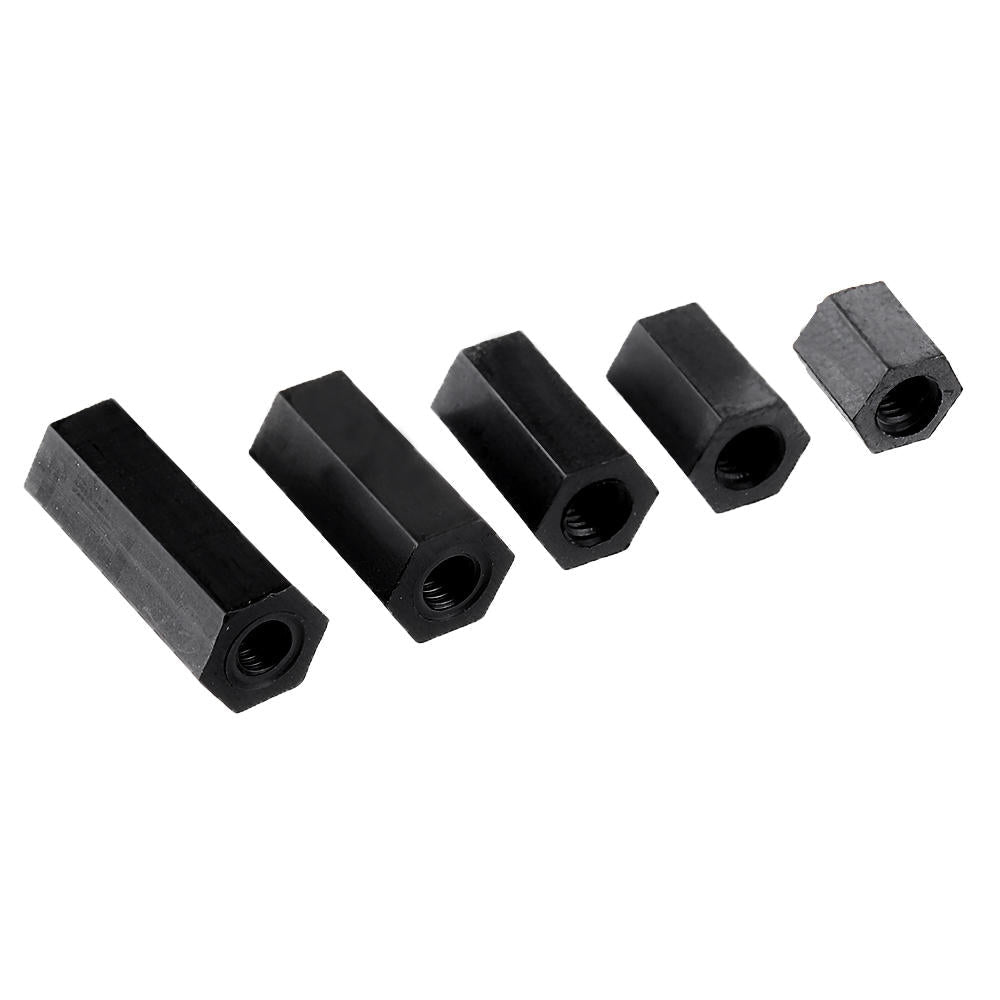 M3NH17 780Pcs M3 Nylon Screw Black Hex Screw Nut PCB Standoff Spacer Column Assortment Kit