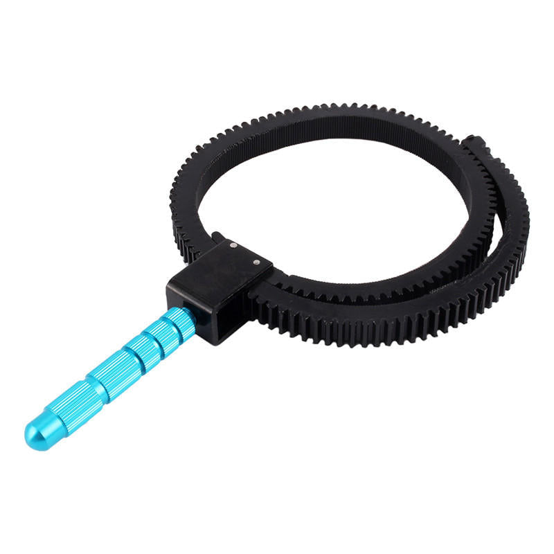 Adjustable Rubber Follow Focus Gear Ring Belt with Aluminum Alloy Grip for DSLR Camcorder Camera