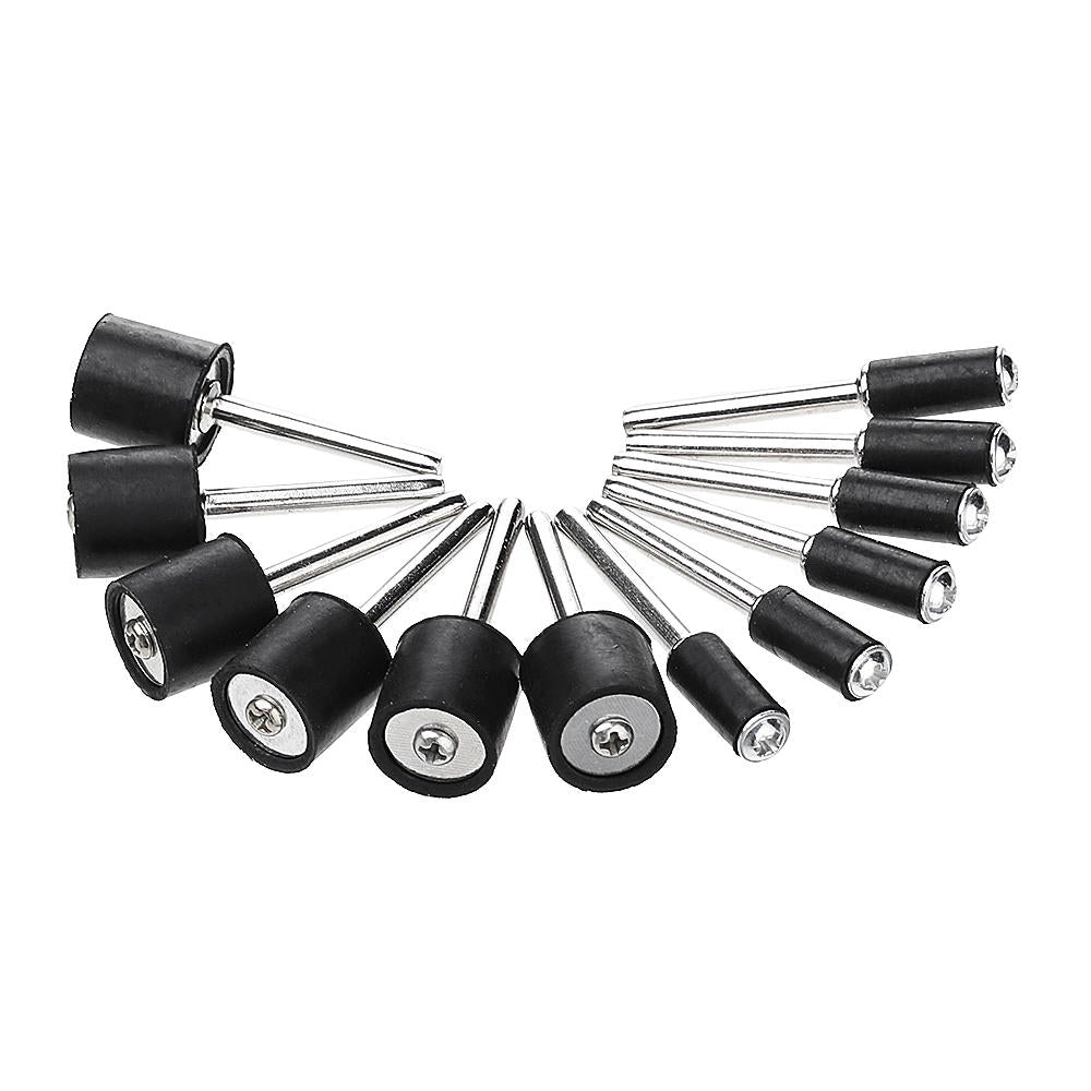 12pcs 1/8 Inch Shank Sanding Drum 12.7mm 6.3mm Rubber Mandrel Mini Drill Dremel Rotary Tool Accessories