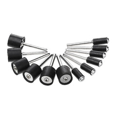 12pcs 1/8 Inch Shank Sanding Drum 12.7mm 6.3mm Rubber Mandrel Mini Drill Dremel Rotary Tool Accessories