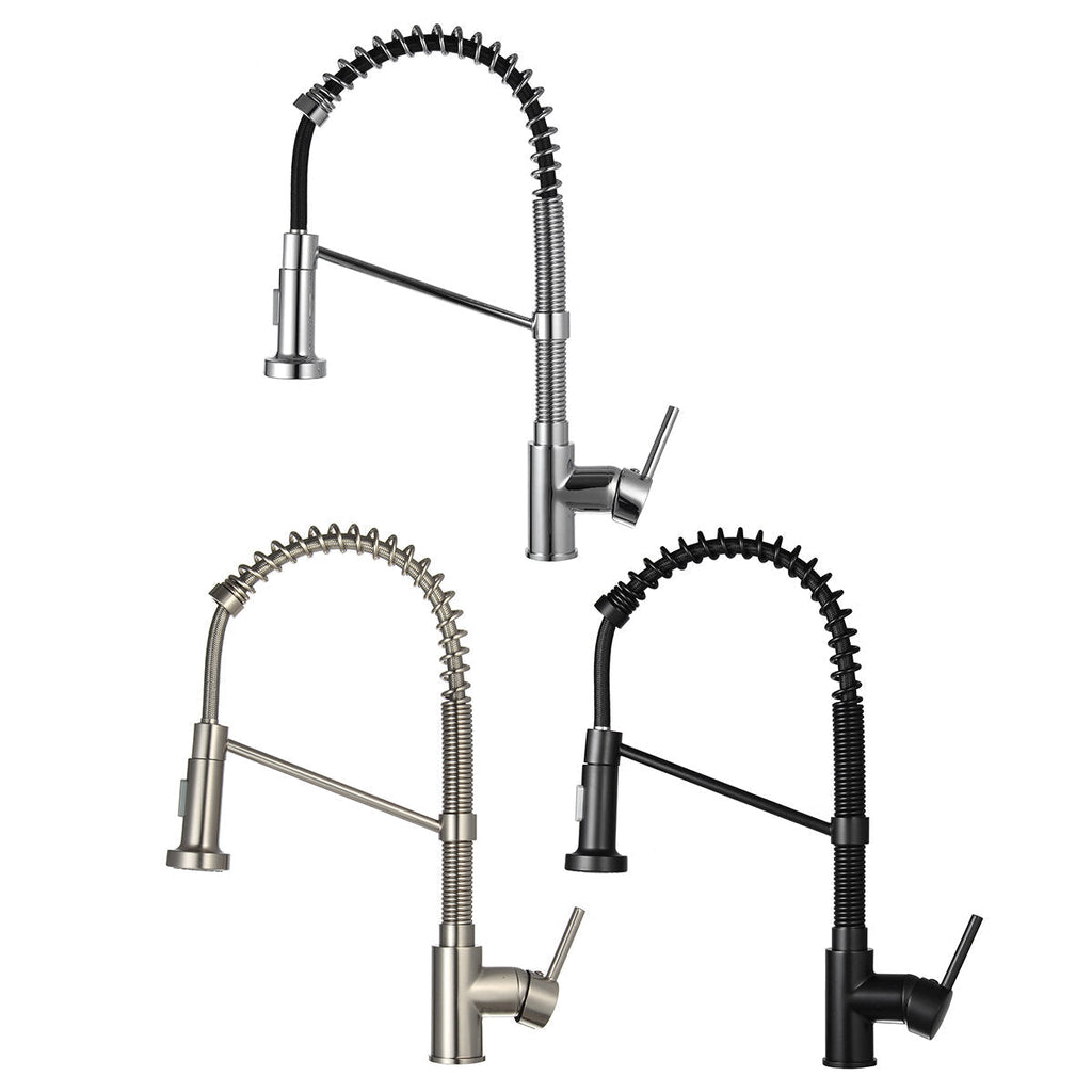 Kitchen Faucet Swivel Spout Single Handle Sink Pull Down Spray Mixer Tap