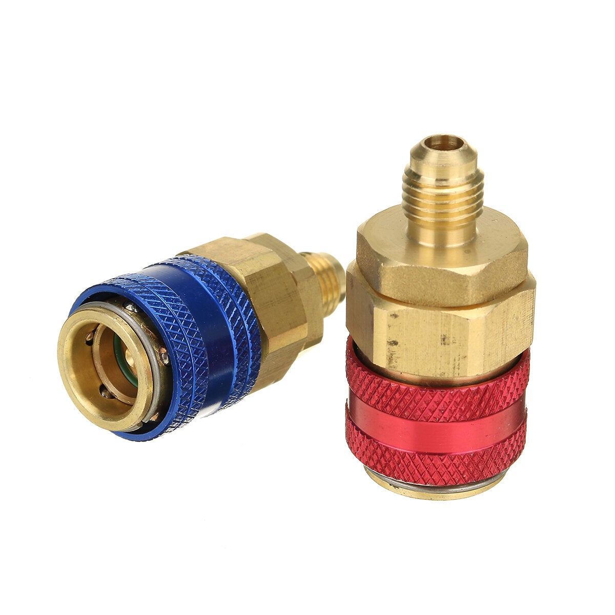 2pcs R134A Quick Coupler Connector Adapter Auto A/C Manifold Gauge Low/High HVAC