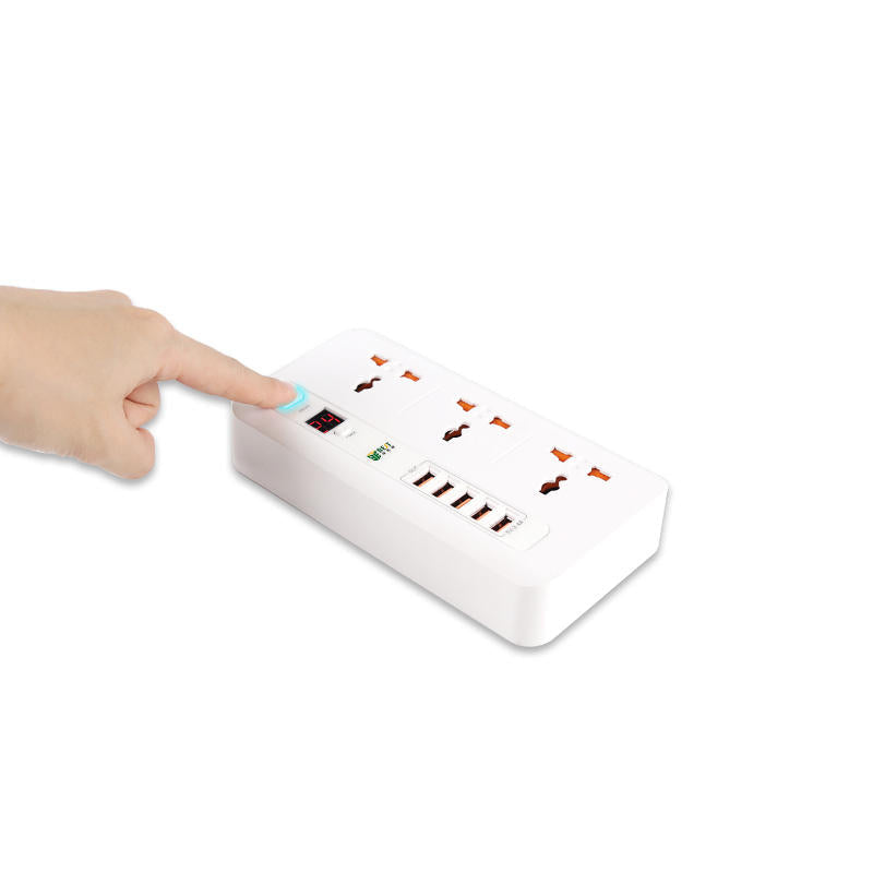 Universal Smart Timer Switch Socket Plug 5 USB Port Charging Power Outlet