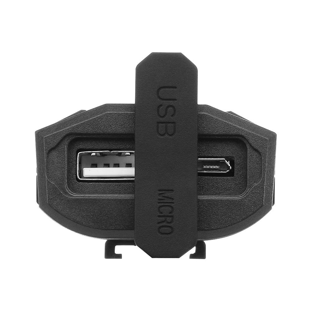 2* L2 1500LM Smart Power Indicator 5200mAh Rechargable Wide Angle IP65 Waterproof Bike Light Power Bank