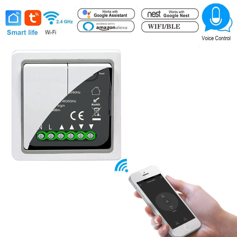 WiFi Smart Curtain Switch QS-WIFI-CP03 Remote for Electric Roller Shutte Blinds Living the 240V 3A