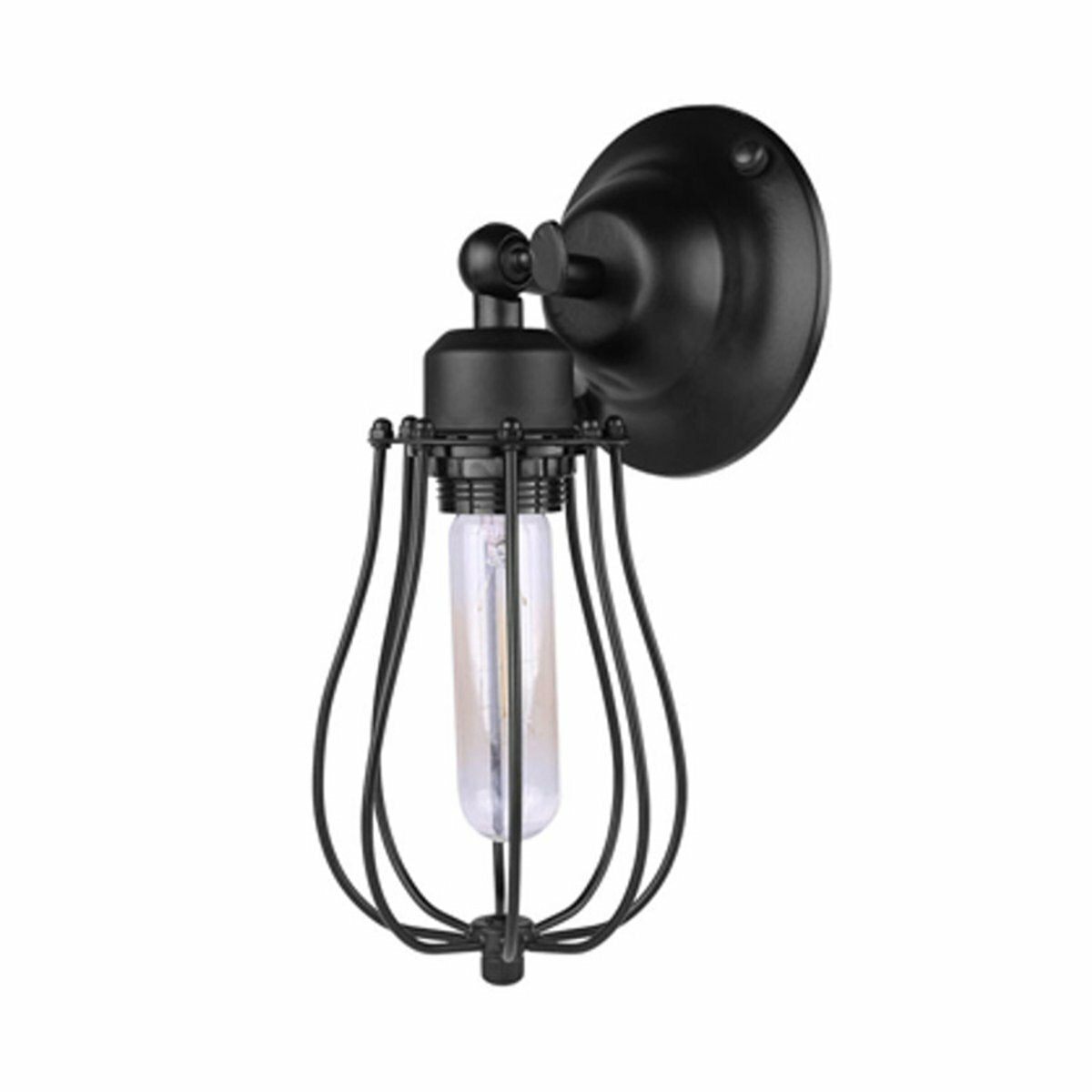 40W Rustic Vintage Wall Light Industrial Style Iron Sconce Lamp Wired Cage Fixture 220V