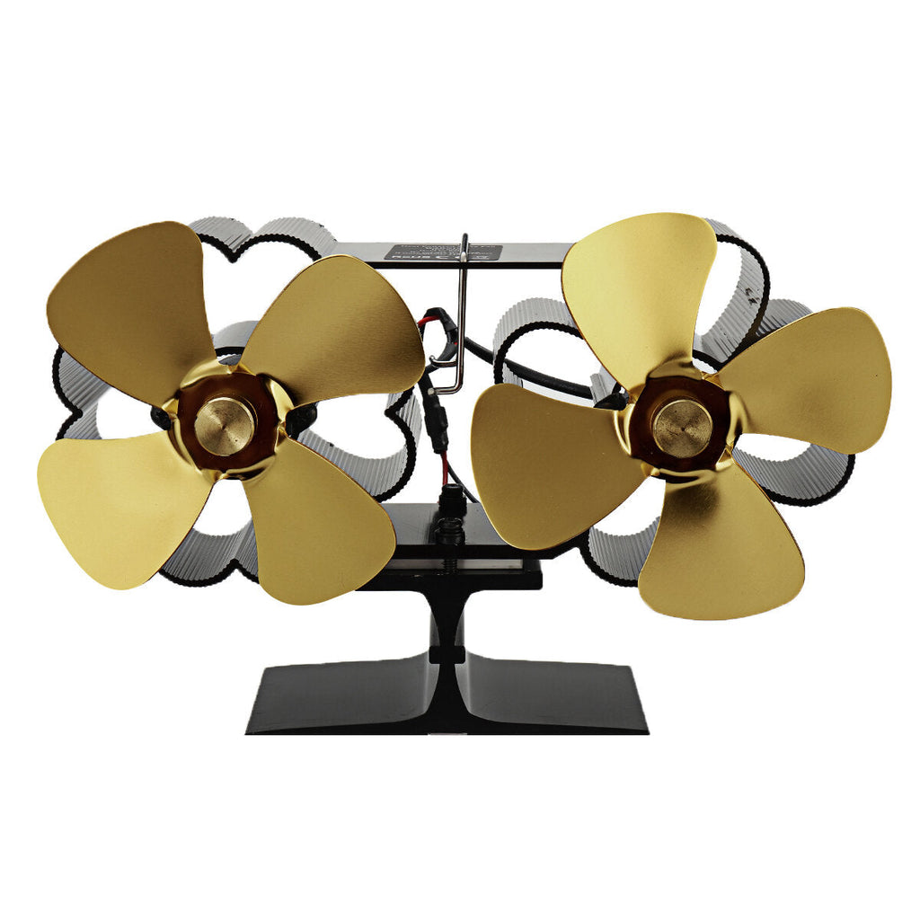8 Blade Fireplace Fan Heat Powered Stove Fan Burner Quiet Home Use Efficient Heat Distribution