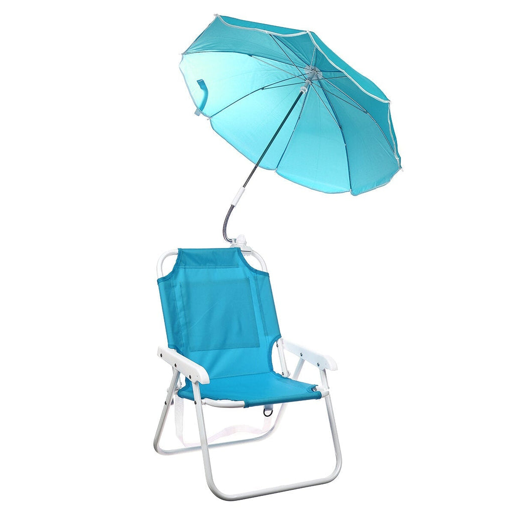 Outdoor Child Beach Chair Folding Chair with Umbrella and behind pocket