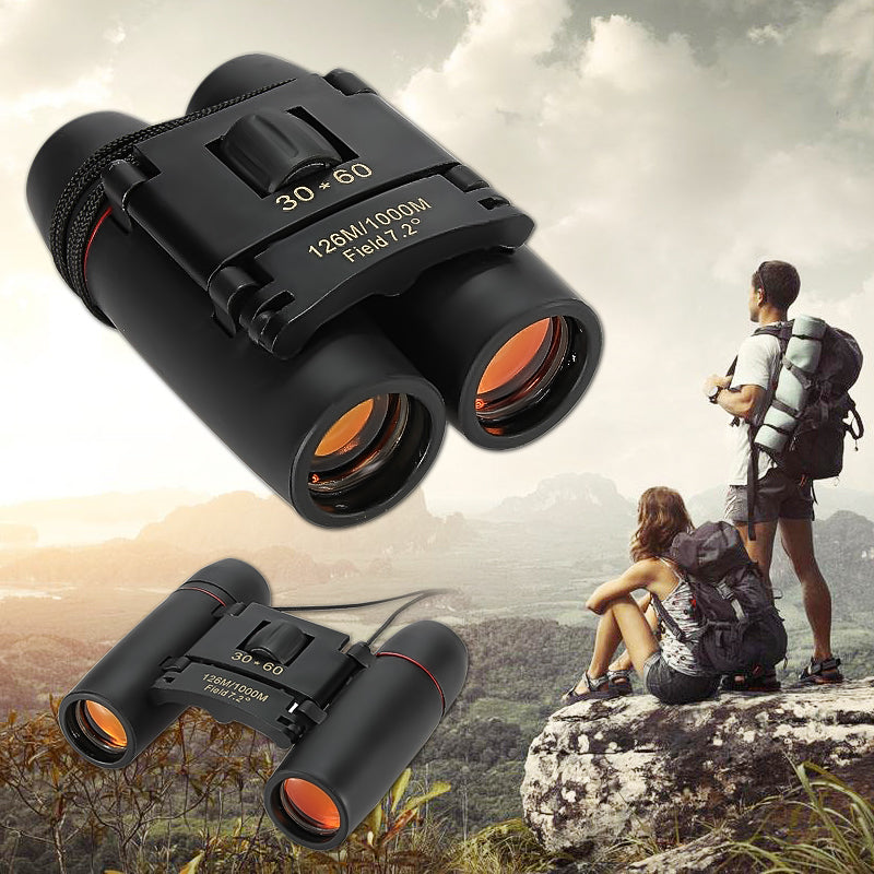 30x60 Folding Binocular HD Red Coated Film Lens Telescope 