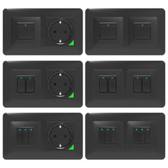 WiFi Smart Light Wall Switch Socket Outlet Push Button DE EU Tuya Wireless Remote Control Work with Alexa Google Home -photosis