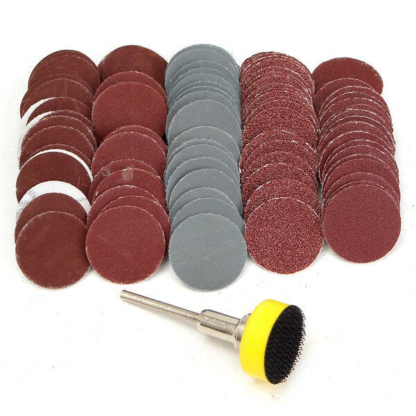 100pcs 25mm 100-3000 Grit Sand Paper with Hook and Loop Backer Pad Sandpaper