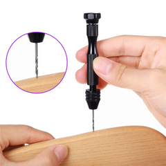 49pcs Manual Drill Suit Including Small Colored Hand And 0.5-3.0mm High-speed Steel Twist Drills