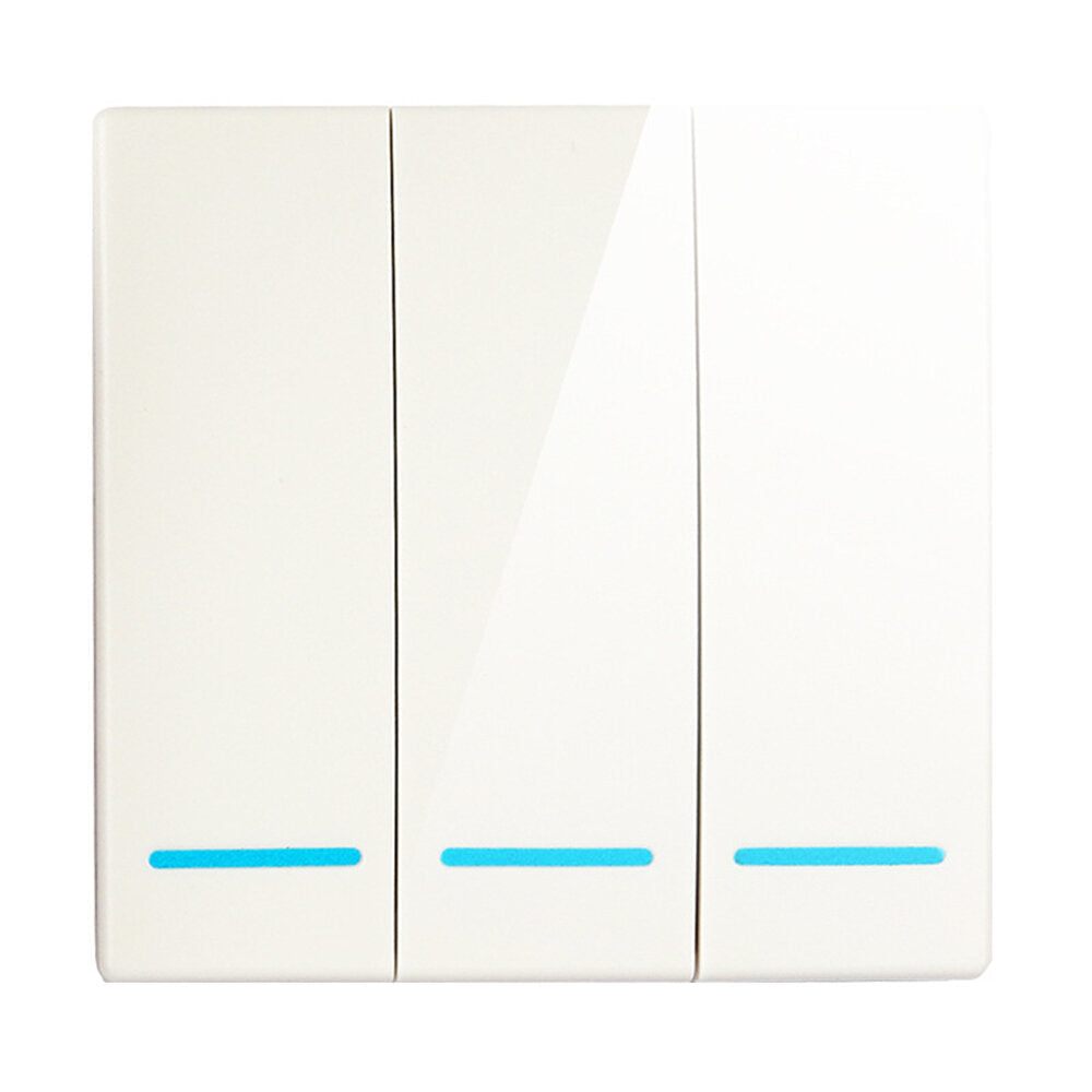 Wireless Wall Switch Smart LED Indicator 1/2/3 Gang 433Mhz Wall Touch Light Switch For Smart Home
