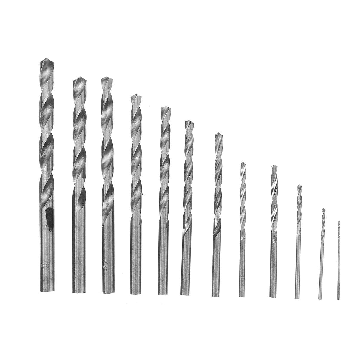25pcs 1-13mm Straight Shank High Speed Stainless Steel Twist Drill Bit Tool Kit