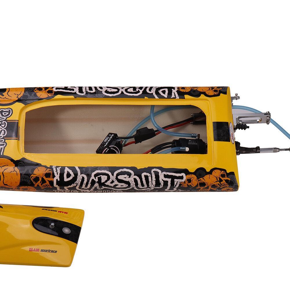 Pursuit Fiberglass 82cm Brushless RC Boat Anti-Capsize 120A ESC without Servo Transmitter Battery Charger