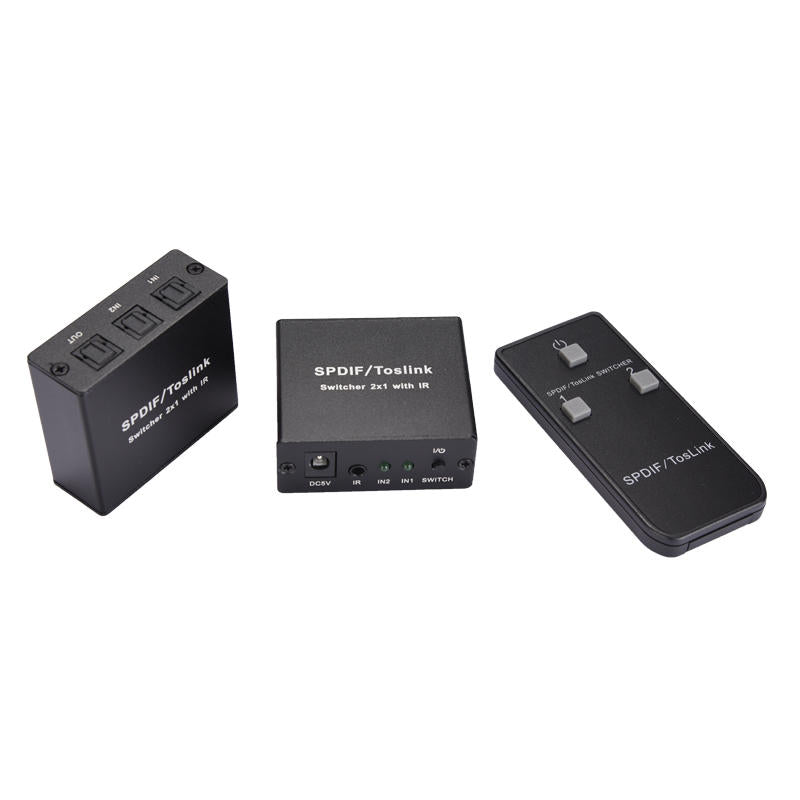 SPDIF/ToslinK Video Switcher 2x1 with IR