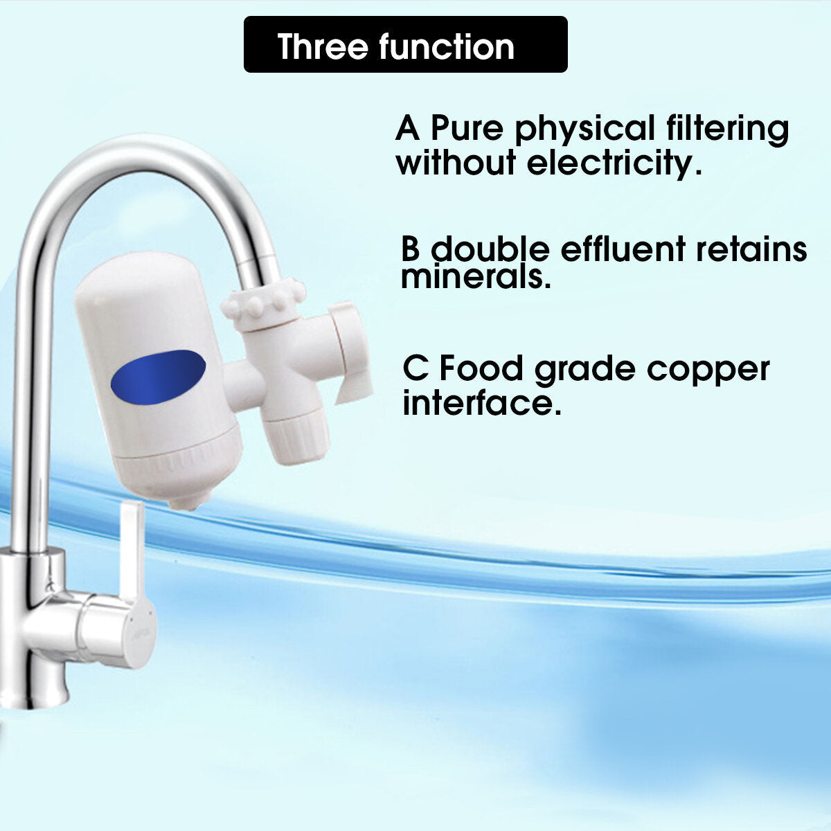 Faucet Tap Water Purifier Filter Kitchen Tap Water Filter Washing Vegetable and Cooking Water Filter